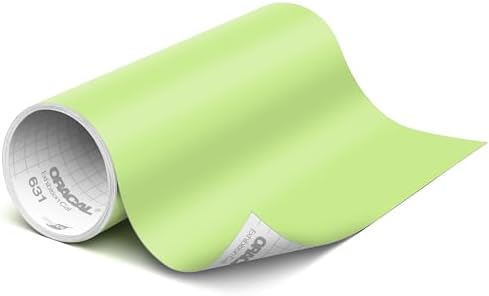ORACAL 631 Matte Key Lime Pie Vinyl Durable Roll Easy to Weed Permanent Adhesive Craft Vinyl for Plotting Machines, Decals & DIY Projects 12” x 10ft