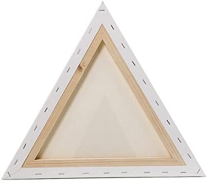 2 Pack Artist Blank Canvas, 40cm Stretched Canvas Frames Panel Board, Triangle Art Board for Acrylic Oil Painting
