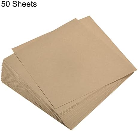MECCANIXITY 50 Sheets Origami Paper Double Sided Dark Khaki 6x6 Inch Square Sheet for Art Craft Project, Beginners, Gifts Decor