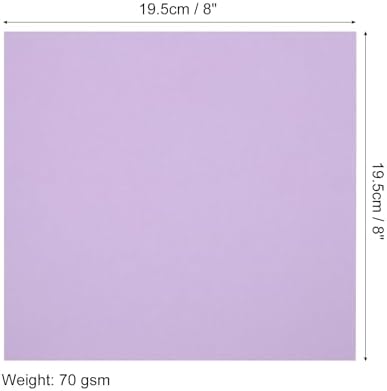 MECCANIXITY 50 Sheets Origami Paper Double Sided 8x8 Inch(20x20cm) Square Sheet for Art Craft Project, Beginners, Gifts Decor, Light Purple