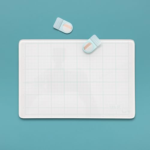 We R Memory Keepers Magnetic Glass Crafting Mat 9x6 - Heavy Duty, Perfect for Cutting, Paint Mixing, Scrapbooking, Crafts, and More