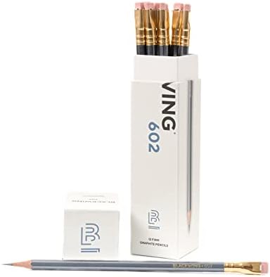 Blackwing 602 Pencils, Firm Japanese Graphite, Gunmetal Gray, 12 Count