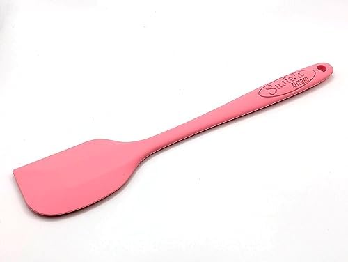 Customizable Silicone Spoon - Personalized Kitchen Tool for Unique Cooks - Heat-Resistant, Non-Stick, and Ergonomic - Your Name Embossed - Perfect Gift Idea (Mint Green) (Pink)