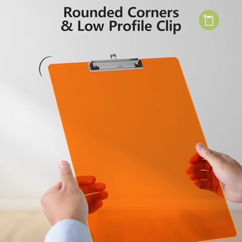 Extra Large Clipboard, 11 x 17 Orange Plastic Drawing Board