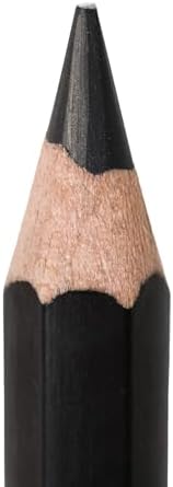 Jerry's Artarama Jumbo Jet Charcoal Pencil, 5.5mm Lead - Durable, Oversized Pencil for Sketching, Outlines & Technical Drawing, Perfect for Kindergarten & Art Enthusiasts - Black