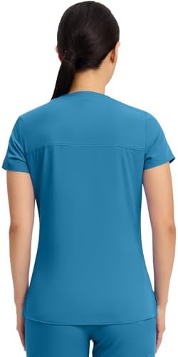 Med Couture Touch Women's Scrub Tops V-Neck Tuck-in Top with 1 Pocket