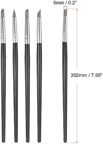 HARFINGTON 20pcs Silicone Clay Sculpting Tool Clay Sculpting Shaper Rubber Tip Shaping Pen Pottery Clay Shaping Carving Tool for Ceramic Sculpture Polymer Clay, Gray
