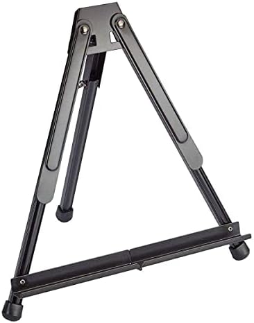 KINGART Adjustable Black Aluminum Table Top Display Easel with Extension Arm Wings -15" to 21" High - Portable Artist Tripod Folding Frame Stand - Holds Canvas, Paintings, Books, Photos, Signs