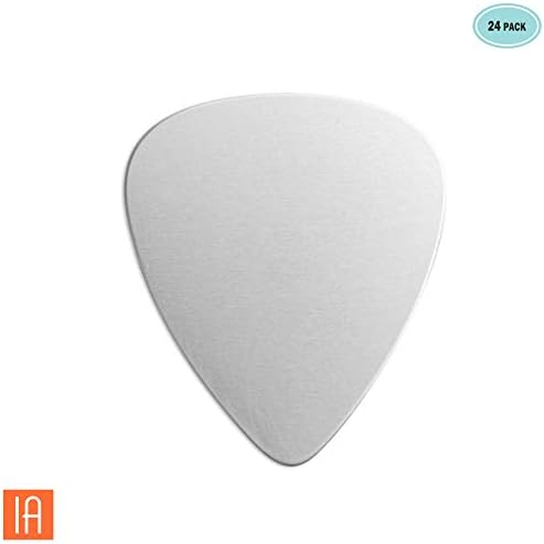 ImpressArt - Premium Metal Stamping Blanks for Metal Stamping and Jewelry Making (24 Pack) (1 1/4" Guitar Pick, Alkeme)