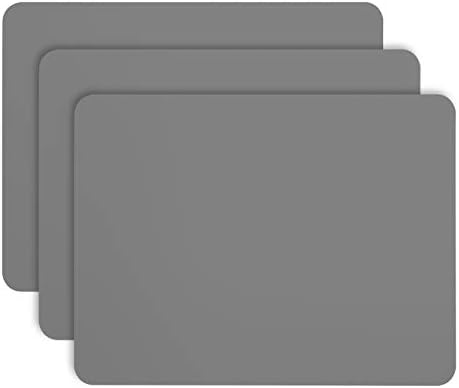 Gartful 3PCS Silicone Sheet for Crafts, Epoxy Resin, Jewelry Casting Molds, Multi-Purpose Counter Pad, Placemat Table Mat, Desk Protector, Nonskid Nonstick, Dark Grey (15.7x11.8 inches)
