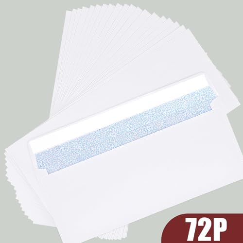 Joyberg 216 Packs #10 Envelopes, Business Envelopes, Envelopes Self Seal, Security Envelopes, Peel and Seal Closure, Size 4-1/8 X 9-1/2 Inches, White, 26LB