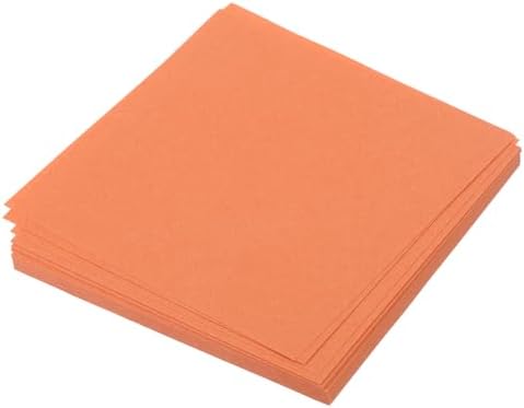 MECCANIXITY 50 Sheet Origami Paper Double Sided Dark Orange 2.5x2.5 Inch Square Sheet for Art Craft Project, Beginners, Gift Decoration
