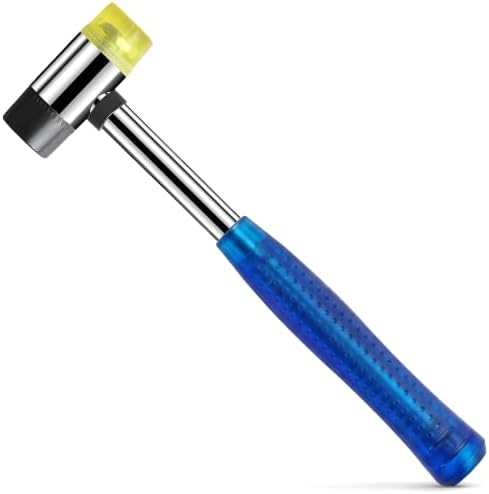Small Blue Rubber Mallet Hammer 25mm, Double Faced Non Marring Head