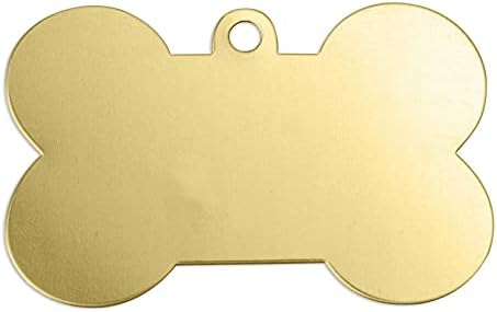 ImpressArt - Premium Metal Stamping Blanks for Metal Stamping and Jewelry Making (24 Pack) (1 5/8" Dog Bone, Brass)