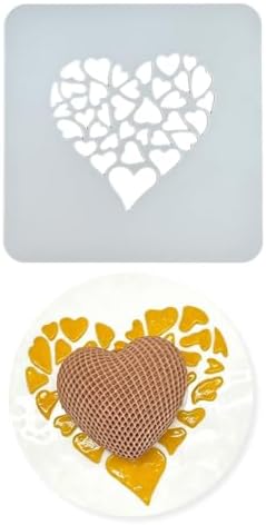 2pcs/lot French Pastry Lace Silicone Mold Hollow Out Heart-Shaped