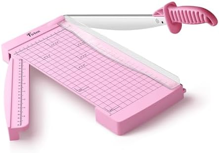 Firbon 12" Guillotine Paper Cutter with Hidden Ruler, Compact Paper Trimmer