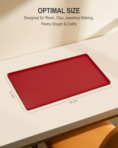 Silicone Art Mat for Crafts, 12" x 19" Waterproof Non-Slip Painting Mat