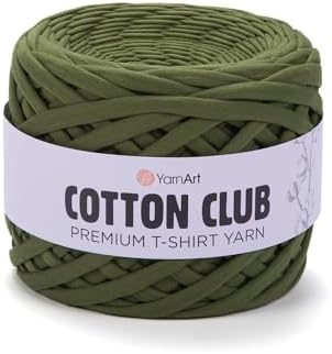 YARNART Cotton Elastic Fabric Spaghetti Premium T-Shirt Knitting Yarn for Bag Basket Cushion Crocheting Projects and Home Decor, Super Bulky (Pack of 1) (7358)