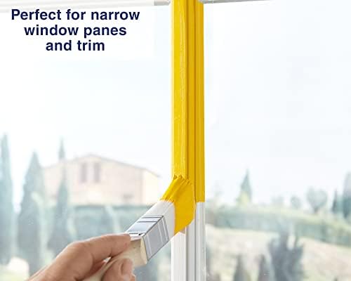 Zibra Square Paint Brush for Painting Murals, Details, Narrow Trim and Windows, 1-inch, Artist Brush