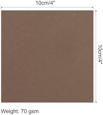 MECCANIXITY 50 Sheet Origami Paper Double Sided Brown 4x4 Inch Square Sheet for Art Craft Project, Beginners, Gifts Decor