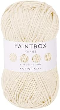 Paintbox Yarns 100% Cotton Aran Yarn Pack of 5 x 1.76oz / 50g, 93yds / 85m
