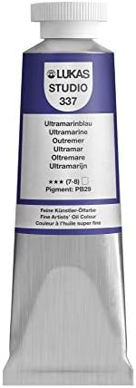 Lukas Studio Artist Oil Color Paints - High-pigment oil paint made with natural binder for artist, painting, & more! - [Ultramarine - 37 mL]