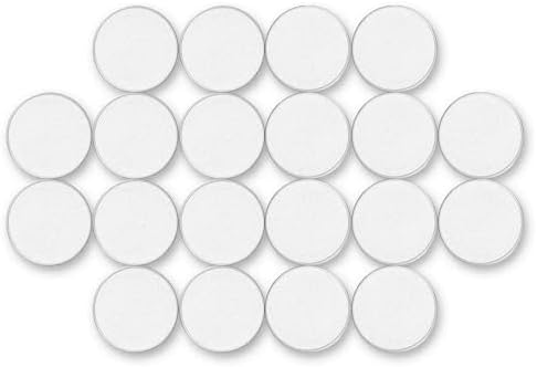 Blank Coins for Laser Engraving Blank Challenge Coins Bulk, Zinc Alloy Engraving Coin Blanks, Metal Stamping Blanks 40mm Diameter with Plastic case for DIY Crafts (Silver-20pcs)