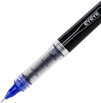 EYEYE Blue Rollerball Pens 0.5mm, 6 Pack Extra Fine Point Liquid Ink Needle Tip Pen Quick Dry, Pen Fine Point Smooth Writing Pens for Journaling, Note Taking, Office, School Supplies