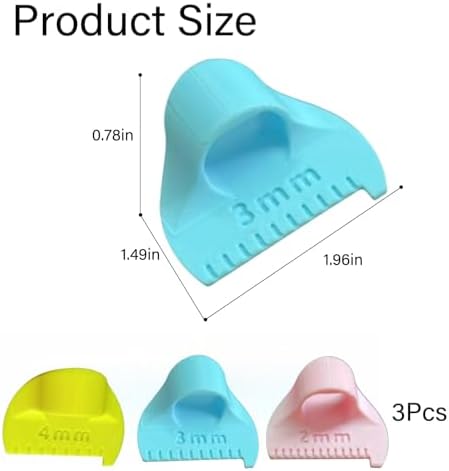 Finger Sewing Ruler, Easy Stitching Tool & Quilting Templates,Hand Stitch Spacing Tool for Even,Consistent Stitches DIY Sewing Guide for Patchwork, Mending, and Embroidery（3 Sizes ）