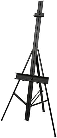 Artist's Loft 74" Black Aluminum Gigante Studio Easel - Display Painting, Photos, Signs, and Art - 1 Pack
