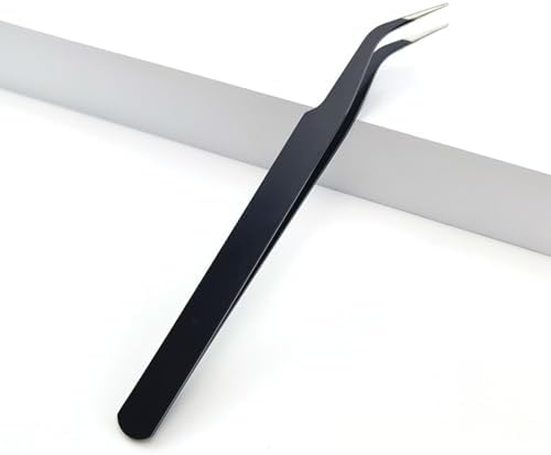 5 Pcs Stainless Steel Curved Craft Tweezers, Multipurpose Curved Tip Craft Tweezers for Intricate Projects, Scrapbooking, Cardmaking, Stickers, Dried Flowers, etc.
