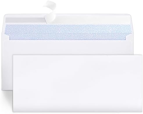 Joyberg 72 Packs #10 Envelopes, Business Envelopes, Envelopes Self Seal, Security Envelopes, Peel and Seal Closure, Size 4-1/8 X 9-1/2 Inches, White, 26LB