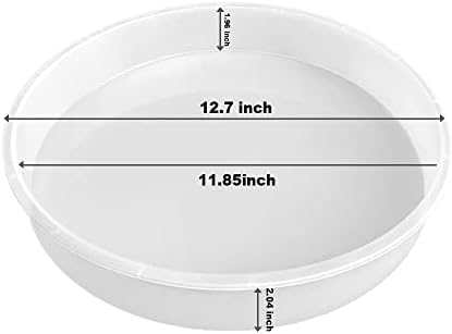 RESINWORLD 12" Round x 2" Deep Large Tray Mold, Shiny Silicone Tray Board Table Clock Mold for Epoxy Resin Casting, Floral Preservation Bouquet Resin Mold