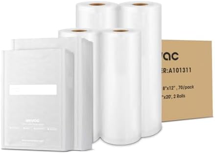 Food saver vacuum sealer bags rolls, Multiple Sizes, Box Storage,Less Waste
