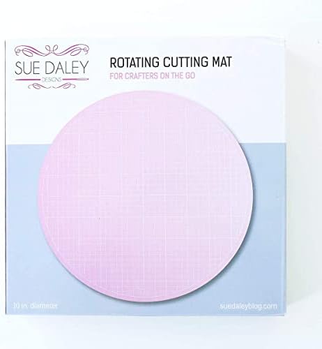 Sue Daley Designs Pink 10" Rotating Cutting Mat EPP English Paper Piecing Patchwork Sewing Quilting self Healing