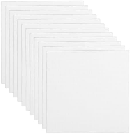 PATIKIL 4x4 Canvas Boards for Painting, 12Pack Cotton Square, White
