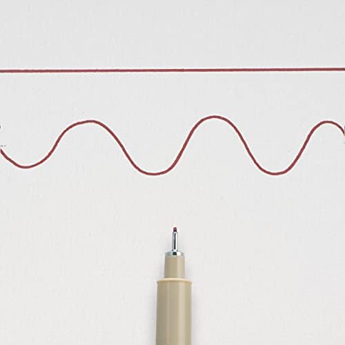 SAKURA PIGMA MICRON 05 FINELINER PEN, 0.45MM LINE WIDTH, PACK OF 2 (Burgundy)