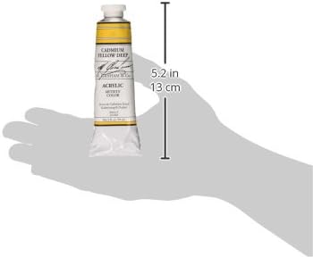 M. Graham & Co. 22-063 M. Graham 2-Ounce Tube Acrylic Paint, Cadmium Yellow Deep