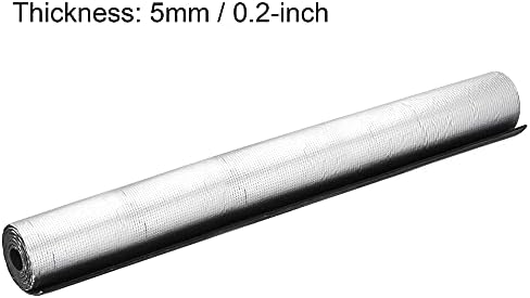 uxcell Insulation Sheet, 2mx1mx5mm Embossed Aluminum Foil Waterproof Heat Resistant Thermal Barrier, for Roof Wall HVAC Duct Pipe, Rubber Foam