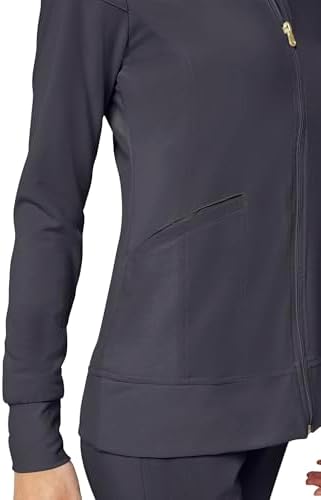 Cherokee iFlex Scrub Jacket for Women 2 Pocket Zip Front