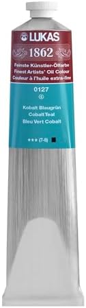 Lukas 1862 Professional German Oil Paint, Cobalt Teal - w/Beeswax & Non-Yellowing Sunflower Oil, Short Drying Time, Smooth, Outstanding Lightfastness