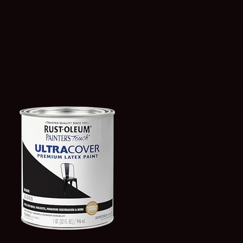 Rust-Oleum Painter's Touch Latex Brush-On Paint, Gloss Black