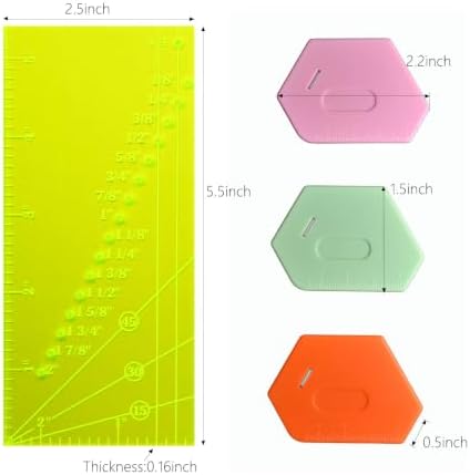Magnetic Seam Guide for Sewing Machine with Piercing Seam Guide Ruler,Seam Gauge Ruler,Universal Sewing Machine Quilting Accessories for Hemming,Mitered Corners,Yellow