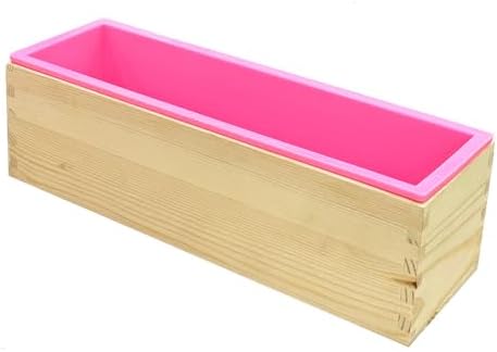 Silicone Soap Mold Loaf with Wooden Box for Soap Making