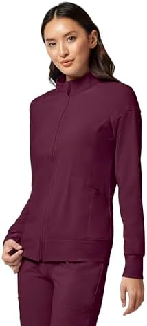 Cherokee iFlex Scrub Jacket for Women 2 Pocket Zip Front