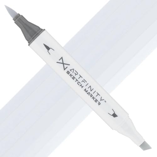 Artfinity Sketch Markers - Cool Gray 1 CG1, Vibrant, Professional, Dye-Based Alcohol Markers for Artists, Drawing, Travel, & More