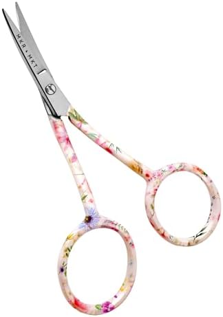 Applique Embroidery Scissors Set - Duckbill & Needlepoint, 4.5", Floral