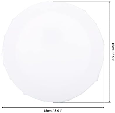 PATIKIL Paint Canvases Panel for Painting, 2 Pack 6x6 Inch Round Wood Frame Stretched Blank Art Board Panels for Acrylic, Oil, Tempera Painting, White