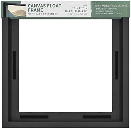 MCS Canvas Float Frame, 12x12, Black, 1-Pack