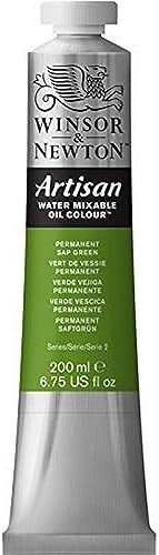 Winsor & Newton Artisan Water Mixable Oil Paint, 200ml Permanent Sap Green